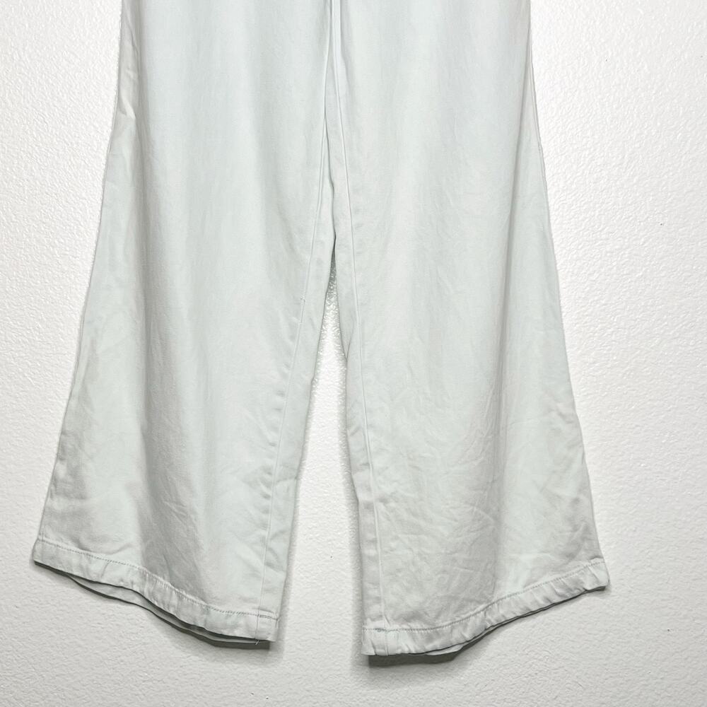 Women's Wide-Leg Drawstring Lounge Pants - White - Picture 7 of 10
